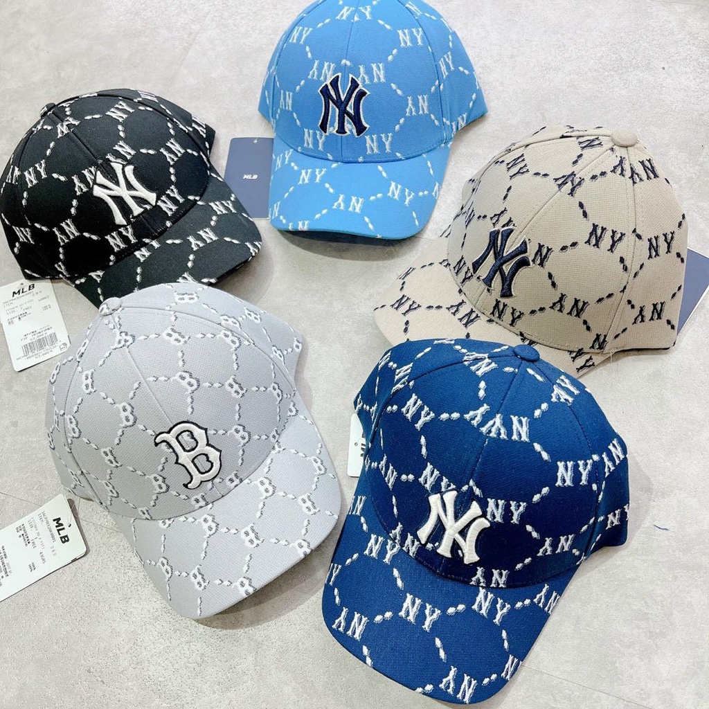 Mũ MLB mono diamond full màu 2022 unisex nam nữ auth