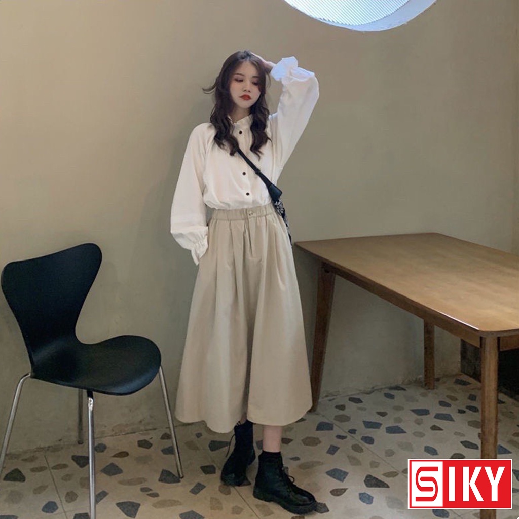 Áo sơ mi nữ cổ bèo phong cách ulzzang siêu xinh - SLIKY SM04 | WebRaoVat - webraovat.net.vn