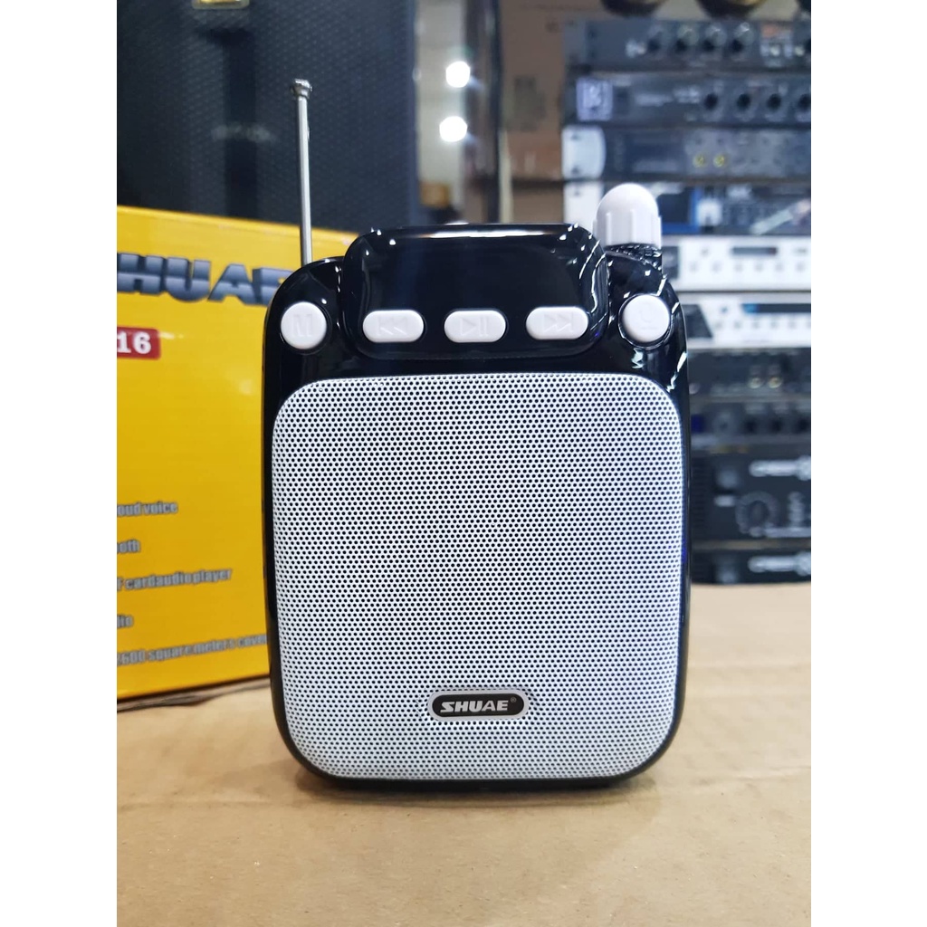 Loa trợ giảng SHUAE A16: Có micro đeo tai, công suất 5W, âm thanh to, Chức năng Bluetooth, USB...