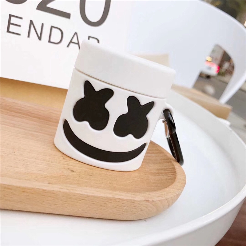 High Quality Popular New Drop Protection AirPods 1 2 Case Music DJ Marshmello Head Cover Silicone Cover