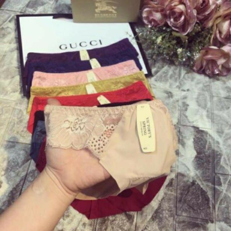 Quần lót nữ su ren đẹp, mềm mại, quần Chip Thái thông hơi co giãn mềm mịn sexy