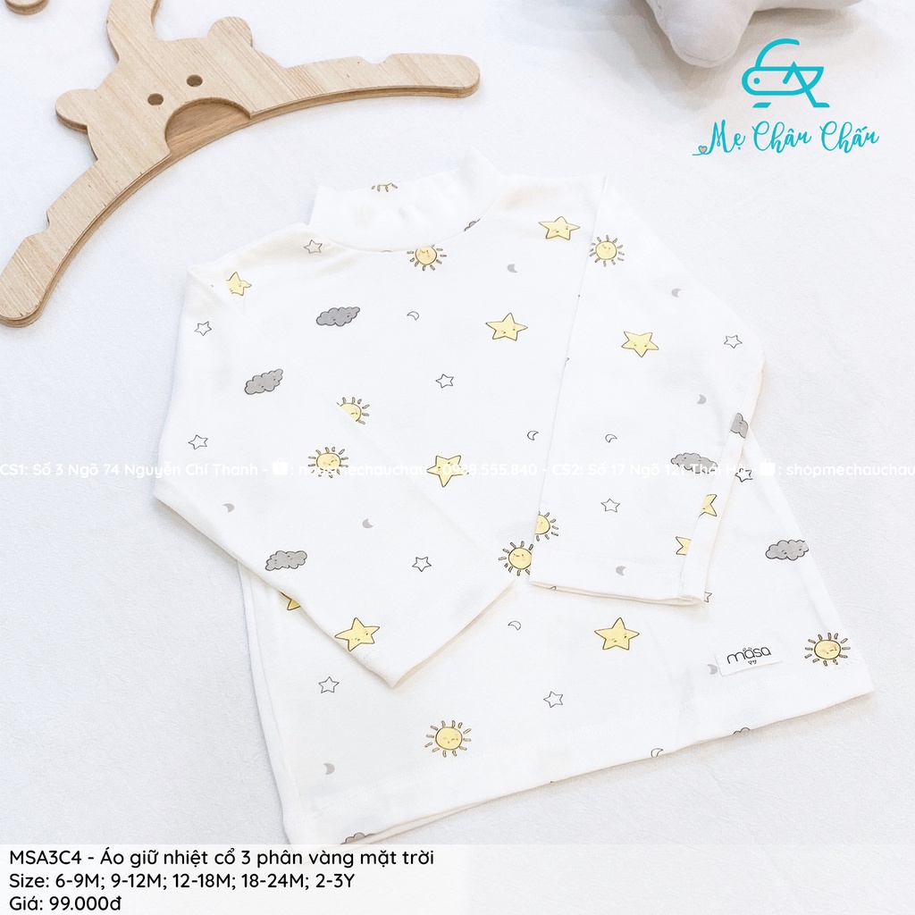 Áo giữ nhiệt cổ 3 phân Makoto thu đông mỏng cho bé trai bé gái Masa