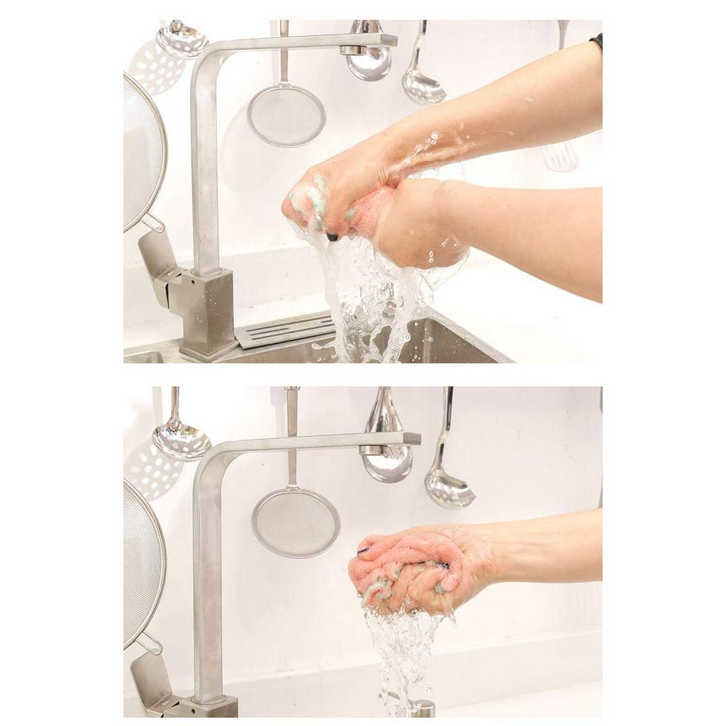 1/ 5 Khăn lau bát đĩa vải dày siêu thấm hút 30 x 30 cm