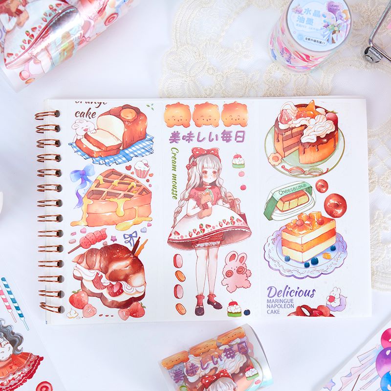 Băng dính trang trí - Washi tape trong suốt - hoạt hình cute - Mật Ngữ Sao Trời - 6cm x 2m