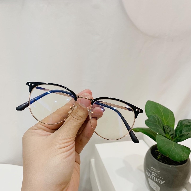 Kính mắt nửa gọng viền mảnh nhựa phối kim loại G90-231