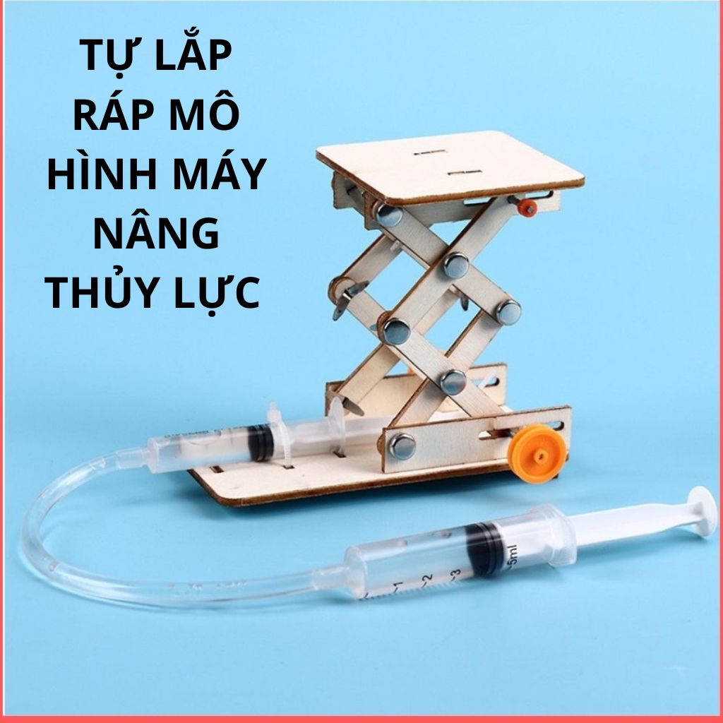 Đồ Chơi Lắp Ráp Mô hình Gỗ Máy Nâng Thủy Lực, Chất Liệu Gỗ Cao Cấp, Rèn Luyện Tư Duy Và Khả Năng Trí Tuệ Cho Các Bé