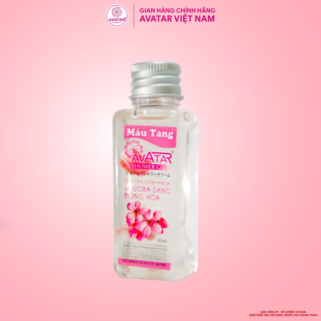 [HB-Gift] Sữa tắm nước hoa Nhật Bản Avatar Jojoba cánh hoa anh đào chai 40ml