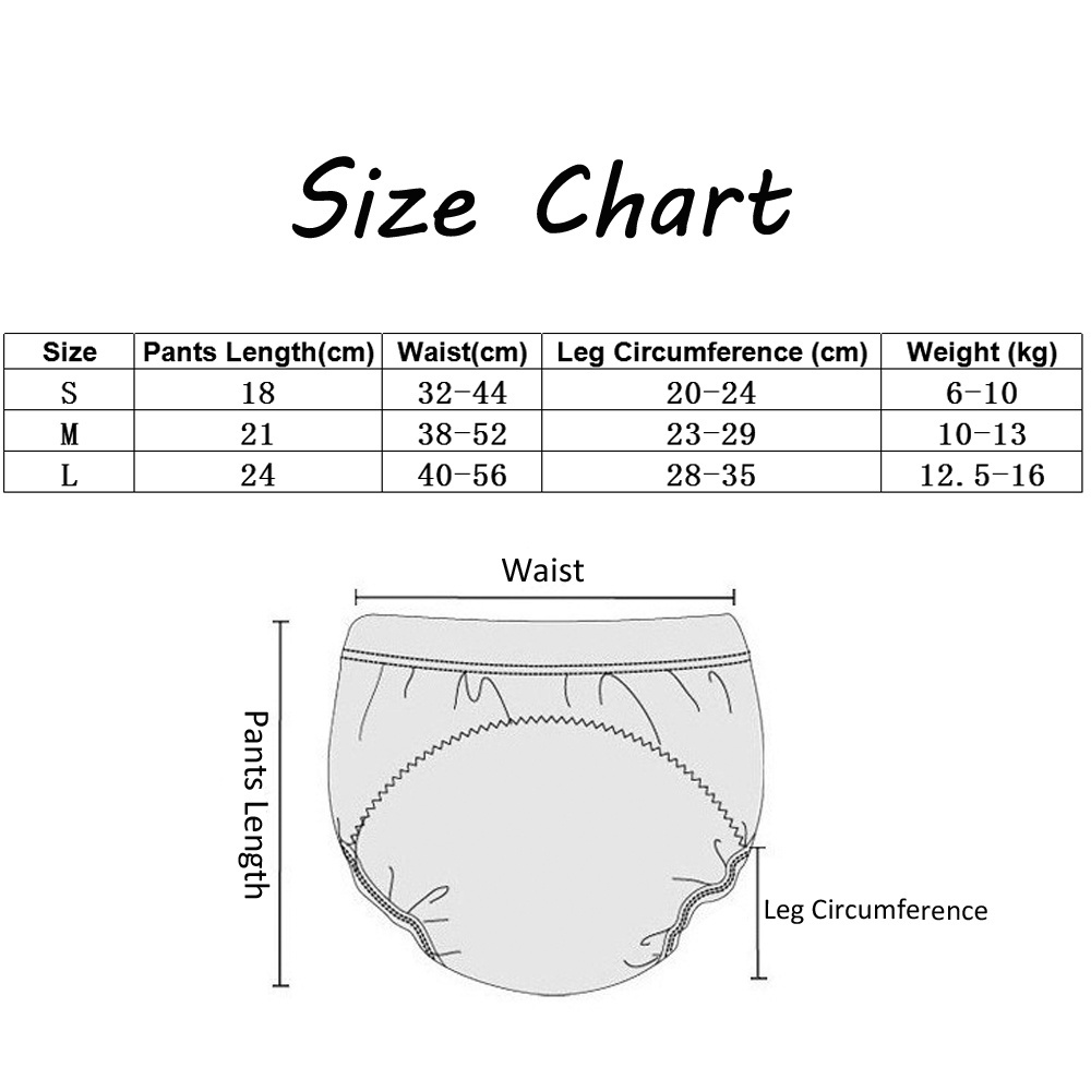Quần Tã Cotton Chống Thấm Nước Họa Tiết Hoạt Hình Cho Bé Sơ Sinh