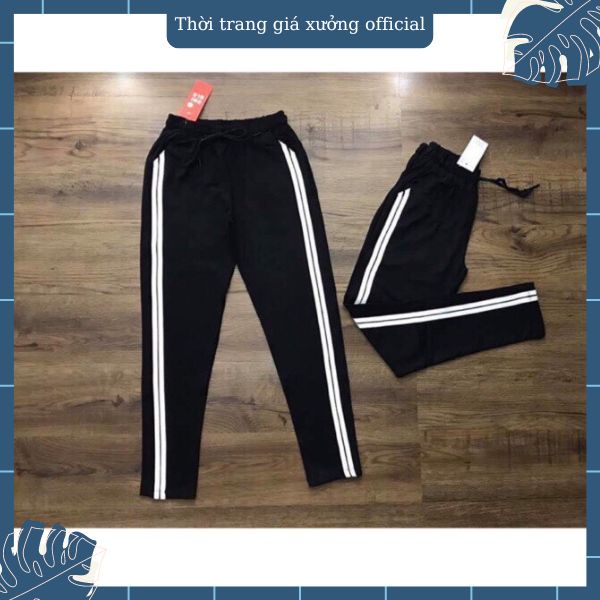 Quần baggy 2 sọc cá tính chất liệu cotton trẻ trung năng động