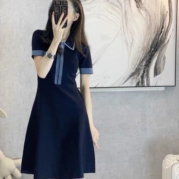 Đầm Dệt Kim Cổ Polo Tay Ngắn Dáng Ôm Thời Trang Mùa Hè Kiểu Pháp Hàng Mới Dành Cho Bạn Nữ 2021