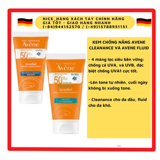 Kem chống nắng avene cleanance- fluid spf50