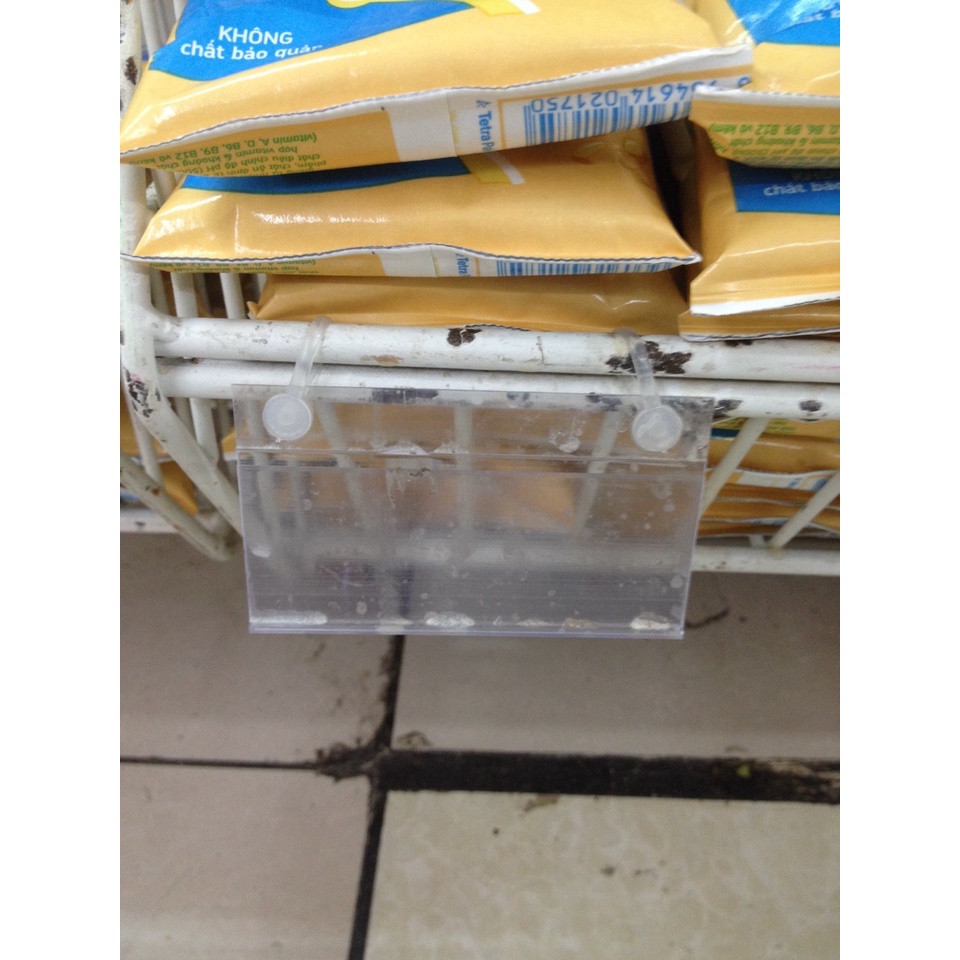 Nẹp nhựa siêu thị, kẹp tem nhựa cài giá dùng trong siêu thị, cửa hàng kt 5.5 x 10cm
