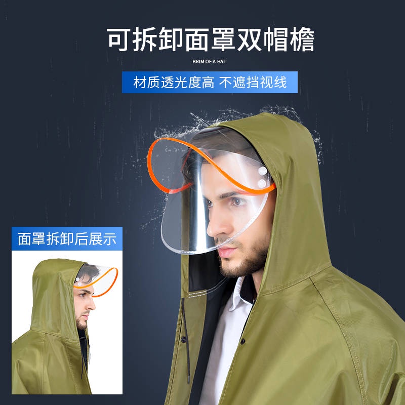 Áo Mưa Vải Bạt Dày Dặn Màu Vàng Quân Đội Dáng Dài Cho Nam Nữ