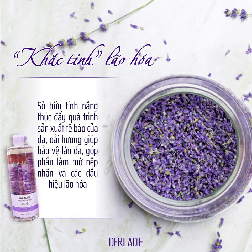 Nước Hoa Hồng Giảm Mụn, Kiềm Dầu Toner Derladie Lavender Natural Moisture 500ml | BigBuy360 - bigbuy360.vn