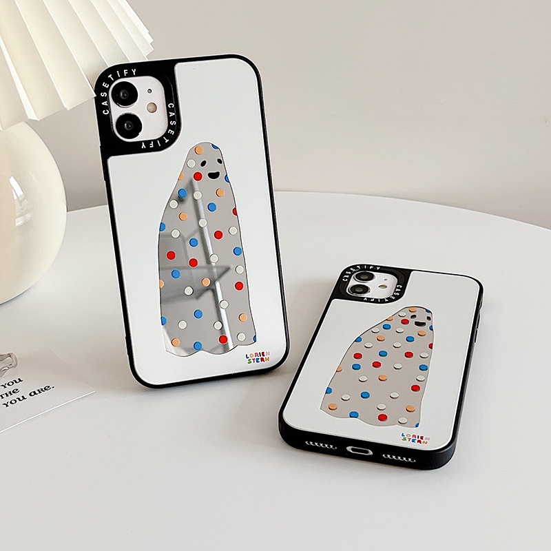 Ốp Điện Thoại Nhựa Acrylic Cứng Chống Sốc Gắn Gương Trang Điểm Cho iPhone 14 13 12 11 Pro Max 14Plus 14max 14promax