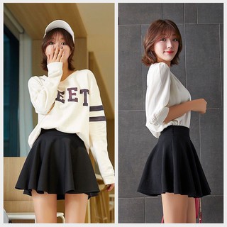 Chân Váy Dáng Xòe Ngắn Trên Gối Dài Khoảng 40cm Có Quần Bên Trong Lưng Thun Co Giãn Thiết Kế Thời Trang Xinh Xắn Cho Nữ