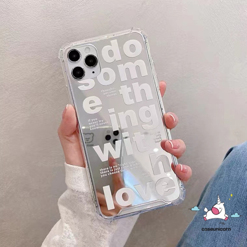 Ốp Điện Thoại Chống Sốc Tráng Gương In Chữ Tiếng Anh Cho iPhone 11 13 12 Pro MAX 7 8 Plus X XR XS MAX SE 2020 7plus 8plus