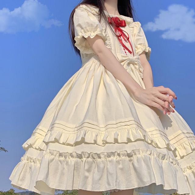 Đầm Lolita Tay Ngắn Dễ Thương Thời Trang Mùa Hè Cho Nữ