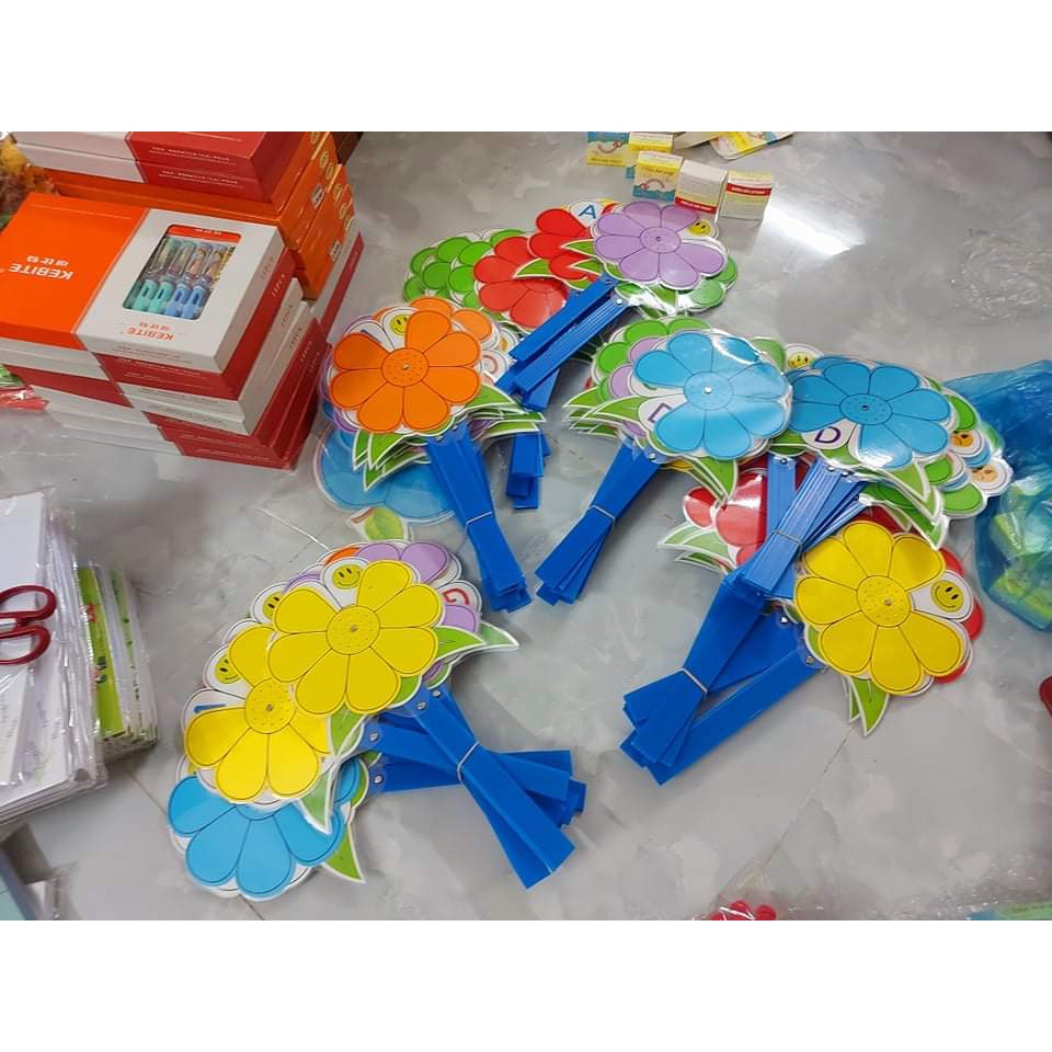 Hoa xoay đáp án A B C D Đúng Sai, Hoa mặt buồn và mặt cười, Dụng cụ dạy học
