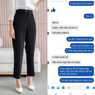 Quần âu đen 1 khuy lệch