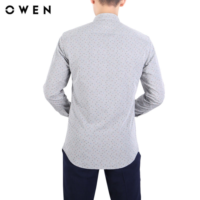Áo sơ mi dài tay nam Owen Bamboo Slim Fit màu Xám - AS23301D