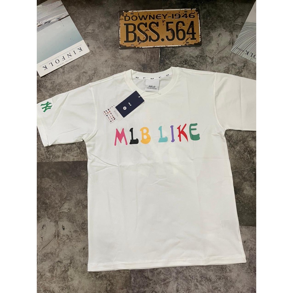 Áo Thun Unisex Chất Cotton 100% Mịn Mát In N Y Like Màu Đen/Trắng