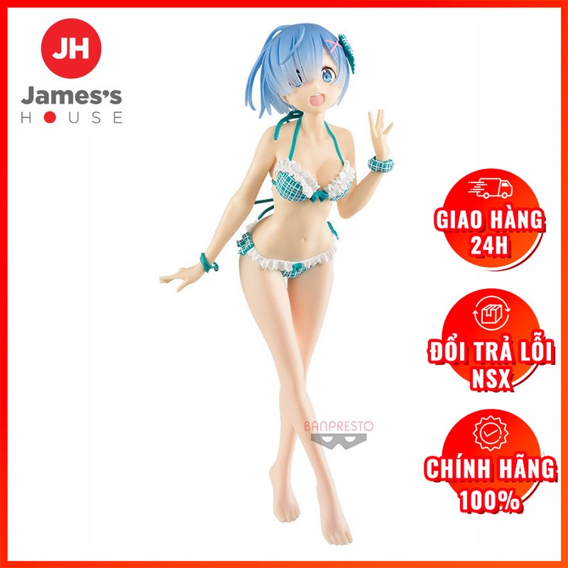 Mô Hình Figure Nhân Vật Anime Re:Zero - Rem - vol.2, Special Color Ver., EXQ Bandai Spirits, chính hãng Nhật Bản