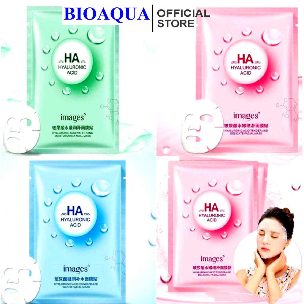 Mặt nạ ha images mask giấy dưỡng trắng da và cấp ẩm thải độc