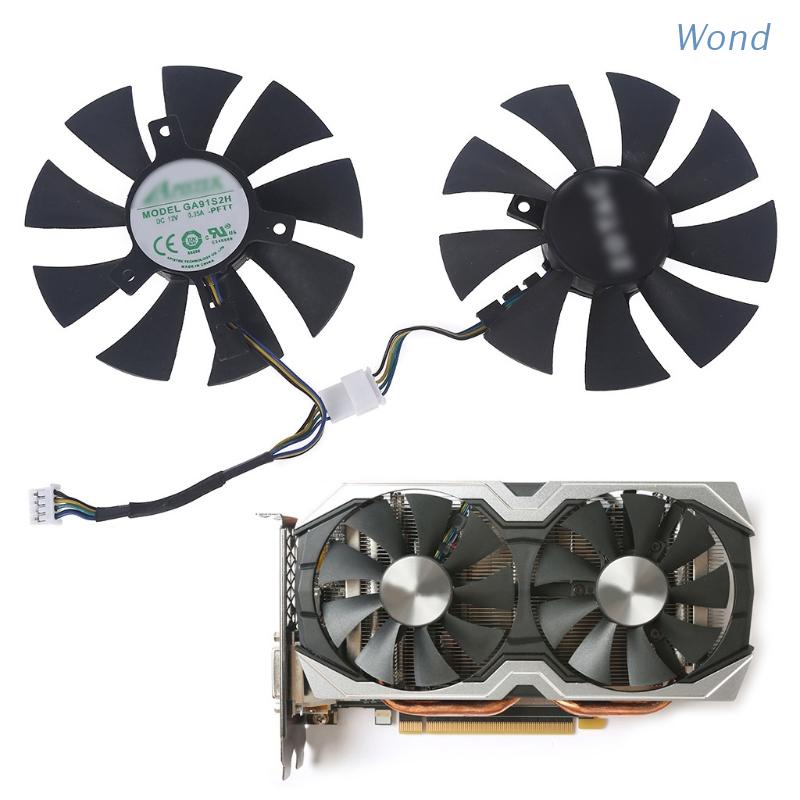 Quạt tản nhiệt cho GeForce GTX 960 40mm VGA 87mm/3.43in 2PC 4Pin 12V 0.35A