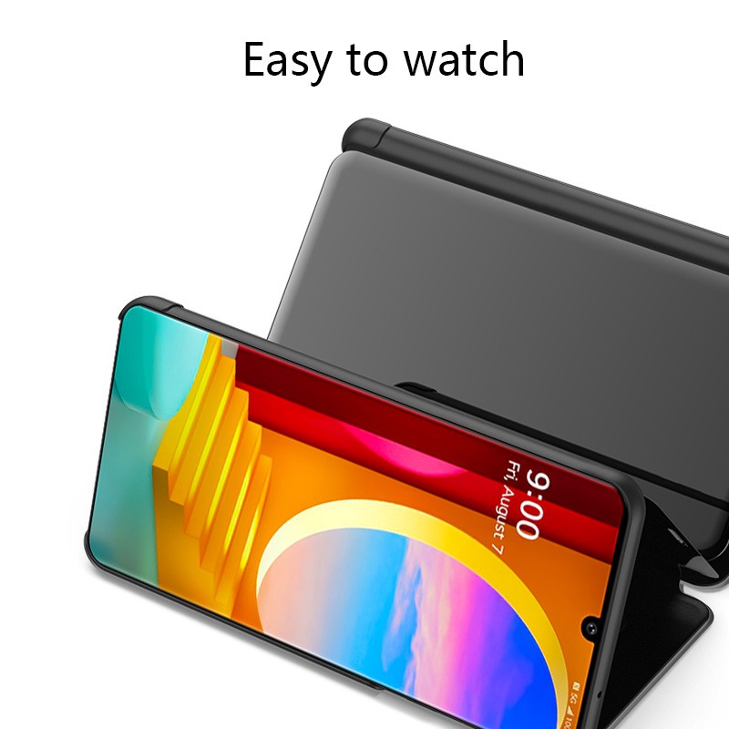 Bao da nắp gập tráng gương 360 độ cho Lg Velvet 5g