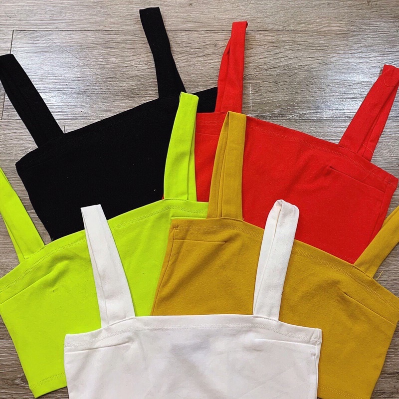 Áo croptop hai dây chất thun zip cực kì cá tính kèm ảnh thật