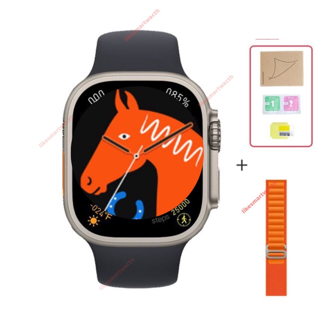 Đồng Hồ Thông Minh: H10 Ultra Smart Watch Đồng Hồ Nam Nữ Nghe Gọi Chống Nước IP68 Viền Khung Hợp Kim TiTan ( Tặng Dây )