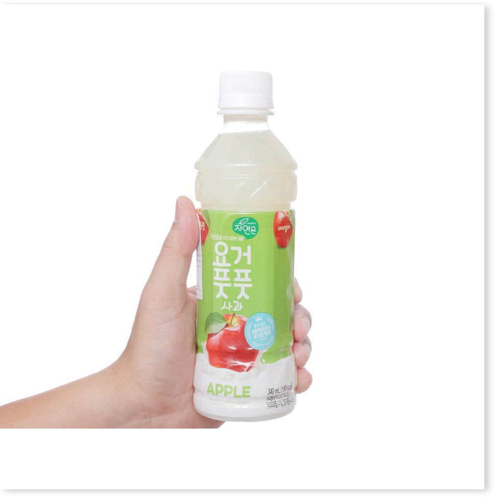 Nước Ép Trái Cây Lợi Khuẩn Woongjin 340ml x 1 Chai - Vị Táo