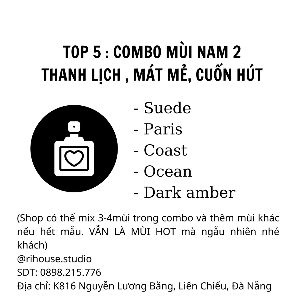 Xịt thơm MÙI NAM bodymist Bath & Body Works chiết 10ml  RIHOUSE