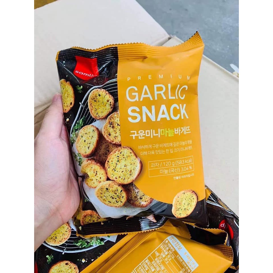 Snack Bánh Mì Bơ Tỏi &amp; Pizza Hàn Quốc gói 120g [ Hana Food ]