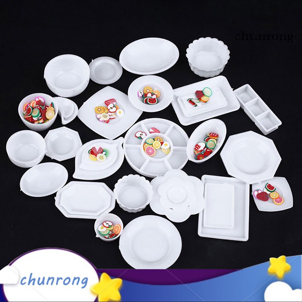 Set 33 Dụng Cụ Nhà Bếp Mini Tỉ Lệ 1: 12 Cho Nhà Búp Bê