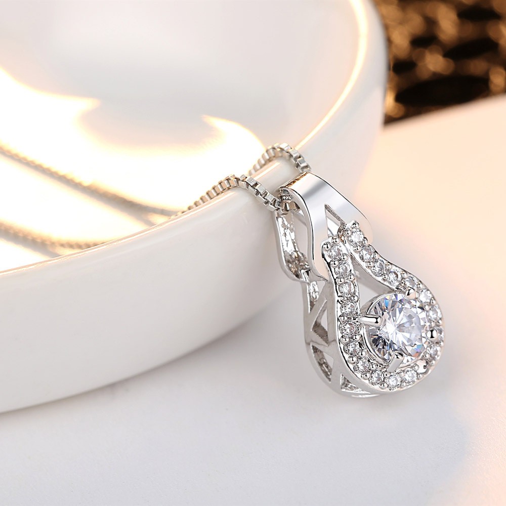 Dây chuyền mặt hình bí ngô đính kim cương nhân tạo thời trang cho nữ ANTA Jewelry - ATJ3615