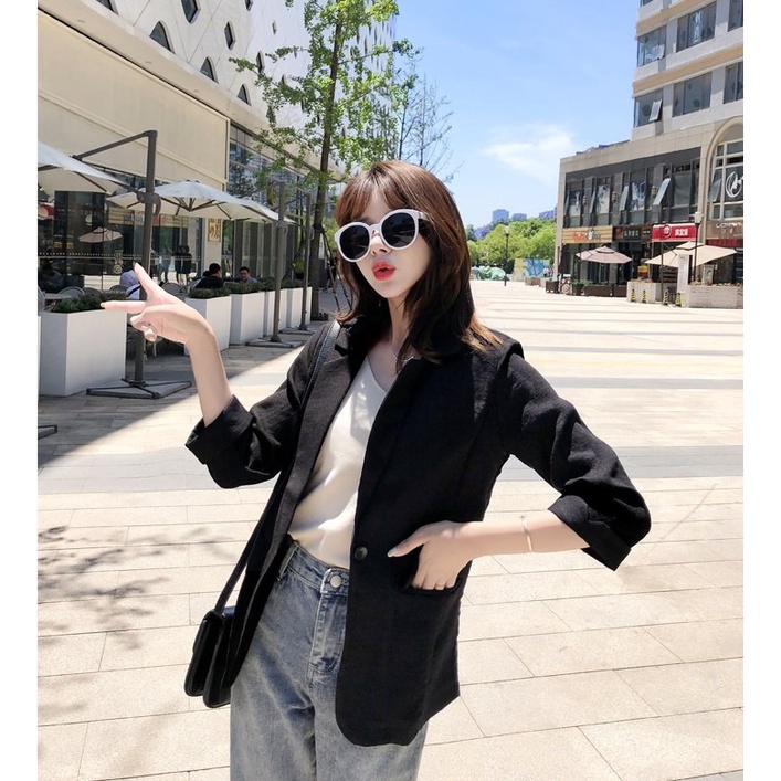 Áo khoác blazer, áo vest nữ kiểu Hàn Quốc tay lỡ, chất vải đẹp, nhiều màu - Thời trang công sở