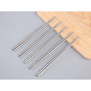 Đũa inox 304 cao cấp - đũa ăn cơm inox 304 hộp 5 đôi