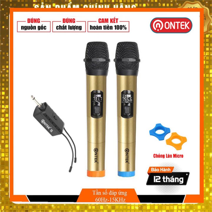 Micro Karaoke Không Dây e6 và e6s  (2 Mic) - Chuyên Dụng Cho Loa, Amply - Đổi Mới Trong 07 Ngày