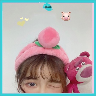 Băng Đô Rửa Mặt ❤️FREESHIP❤️ Băng Đô Chất Dày Loại I Hình Trái Đào Siêu Dễ Thương