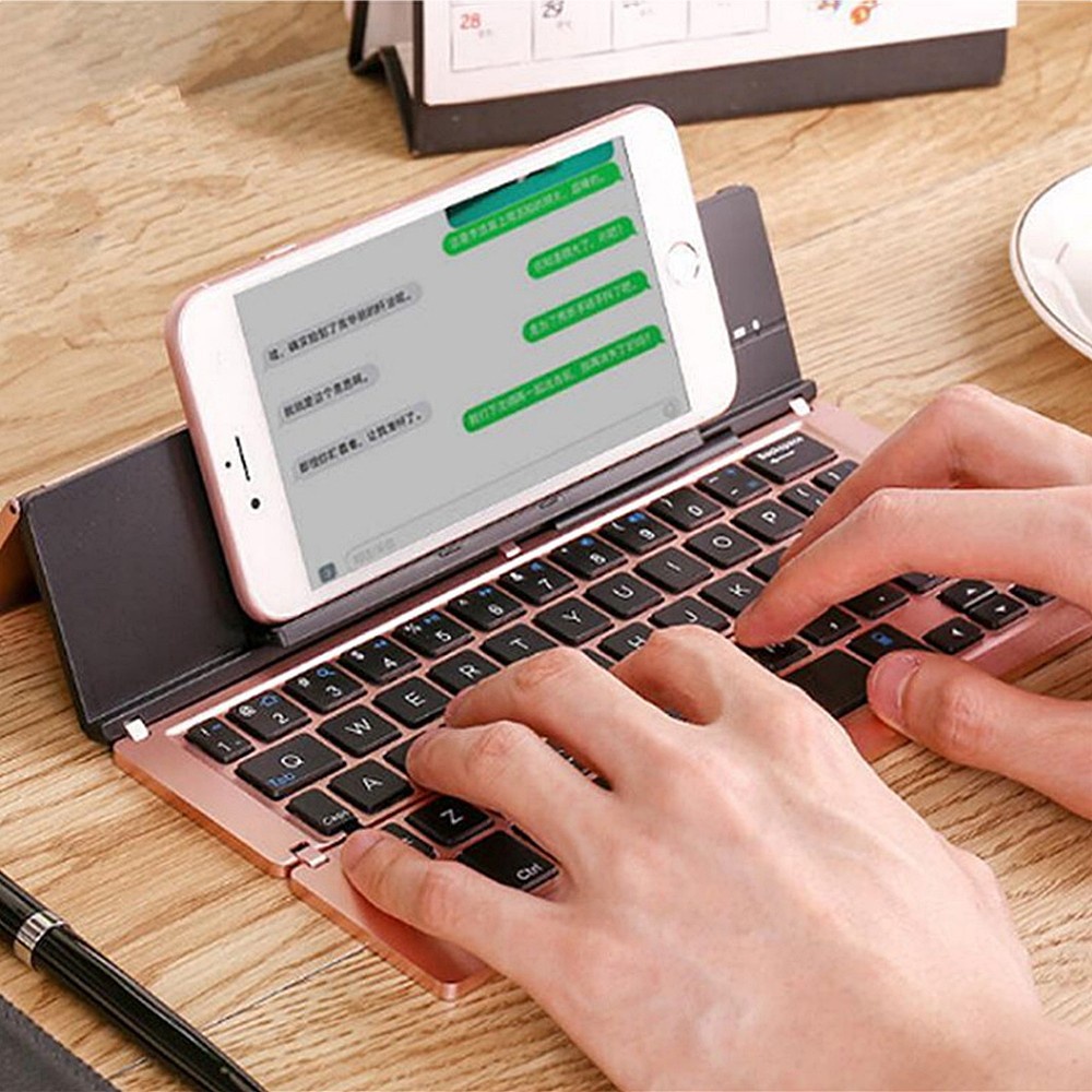 primitive Mini Foldable Wireless Bluetooth Keyboard 58 Keys Ultra-thin Phones Tablet Keyboards For IOS Android Windows