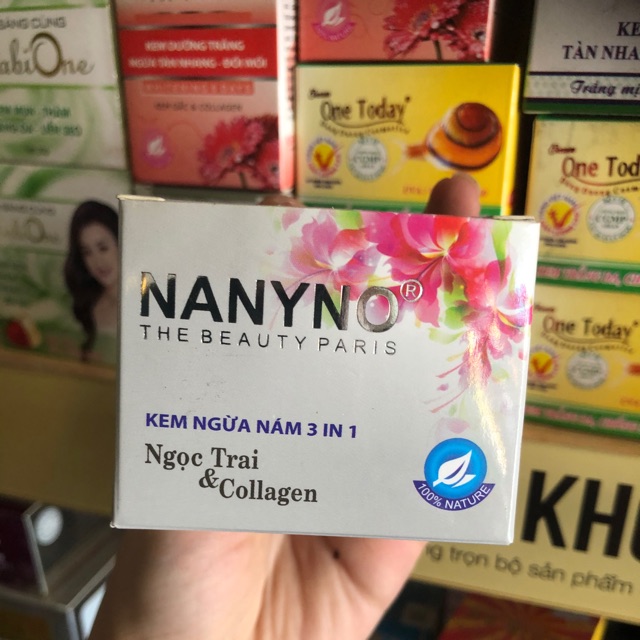 Kem nám 3 in 1 Ngọc Trai và Collagen NANYNO (15g) đủ giấy