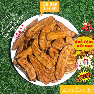 Chuối sấy khô mè gừng giòn 1kg Làng Ăn Vặt loại 1, đồ ăn vặt đà lạt, thơm ngon bổ rẻ