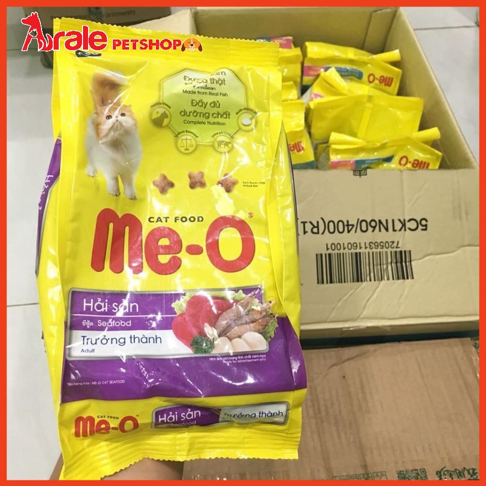 Thức ăn cho mèo Me-o vị hải sản 350g, 1.2kg