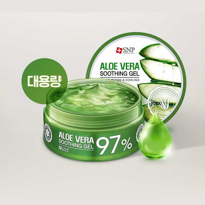 Gel Dưỡng Ẩm Tinh Chất Lô Hội SNP Aloe Vera 97% Soothing Hàn Quốc <0514243>