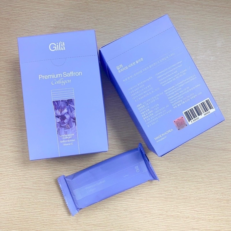Lẻ Gói Bột Uống Collagen Cao Cấp Kết Hợp Saffron - Gilaa Premium Safron Collagen (10x2g)