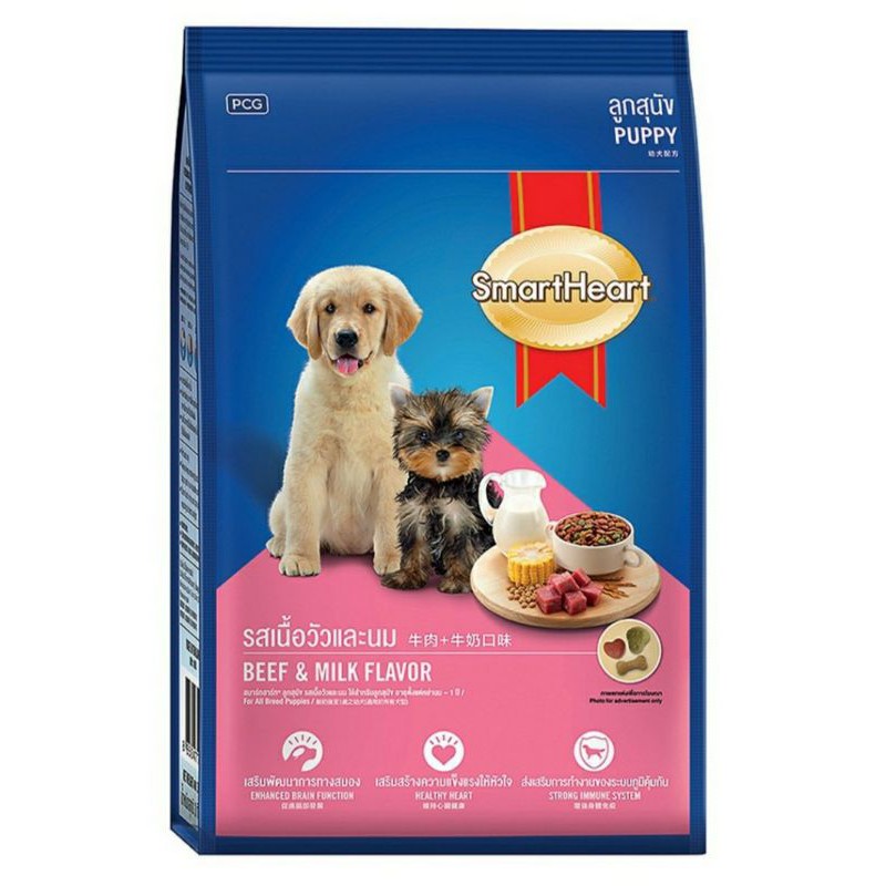 Thức ăn dành cho chó con, chó nhỏ Smartheart gói 1,5kg