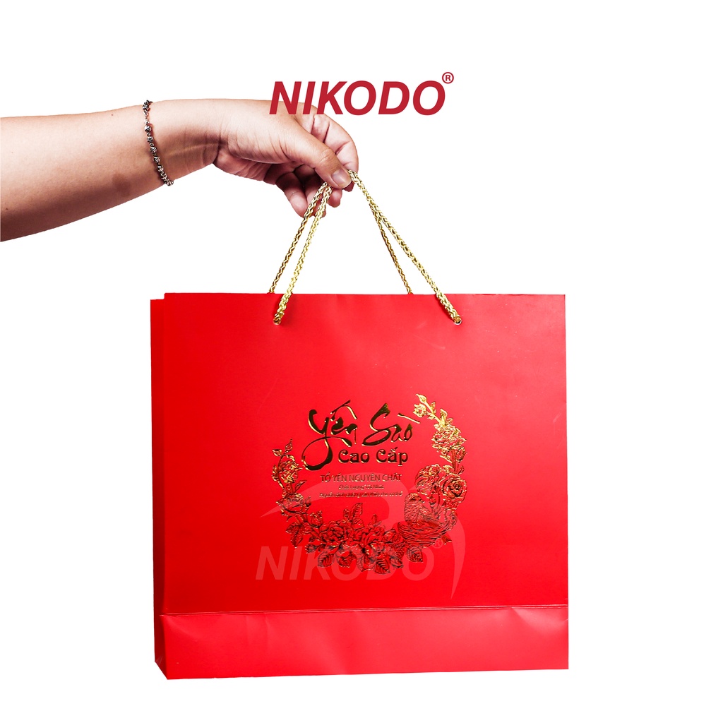 Túi đựng yến sào hộp 100g ép kim, cao cấp, sang trọng, làm quà tặng - Phụ kiện yến sào sỉ lẻ giá tốt Nikodo