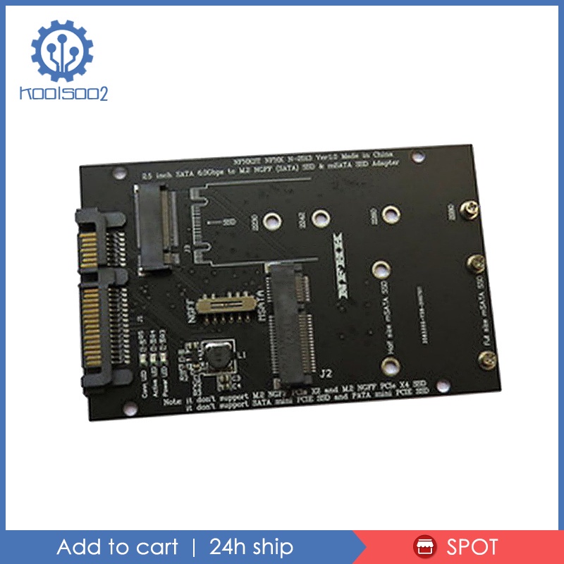 Thẻ Chuyển Đổi Kool2-8) M.2 Ngff / Msata Ssd Sang Sata Iii 3.0 Cho Pc Laptop 2230